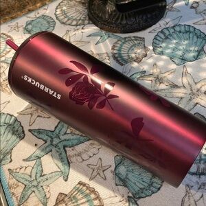 Starbucks Plum Berry Rose Fall Tumbler new
